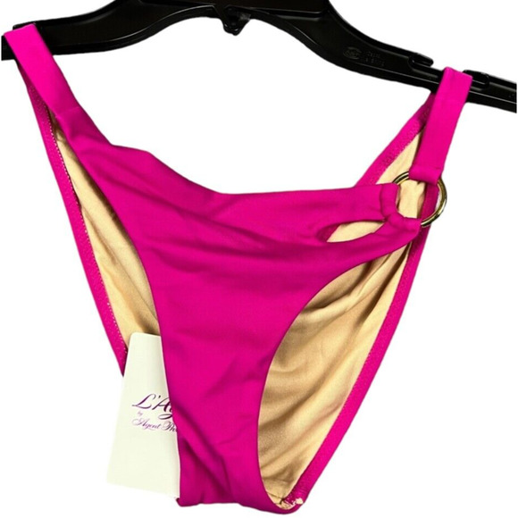 L’Agent by Agent Provocateur Adrina Pink Bikini Bottom Small New With Tags - Picture 1 of 6